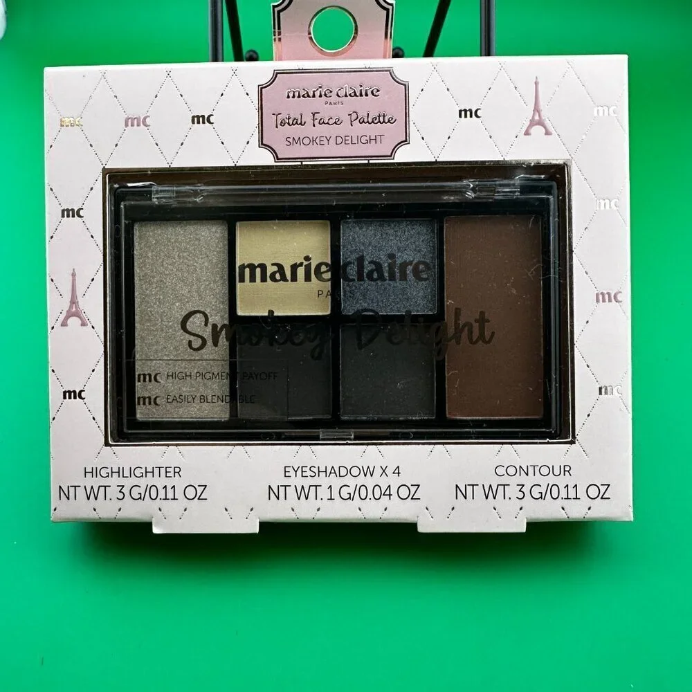 MARIE CLAIRE PARIS TOTAL FACE PALETTE - SMOKEY DELIGHT, TALC FREE